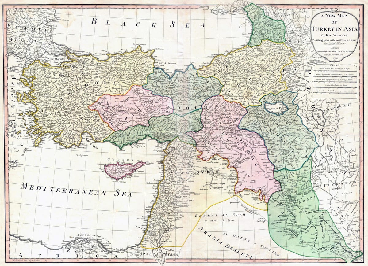 mapa Turcji starożytny