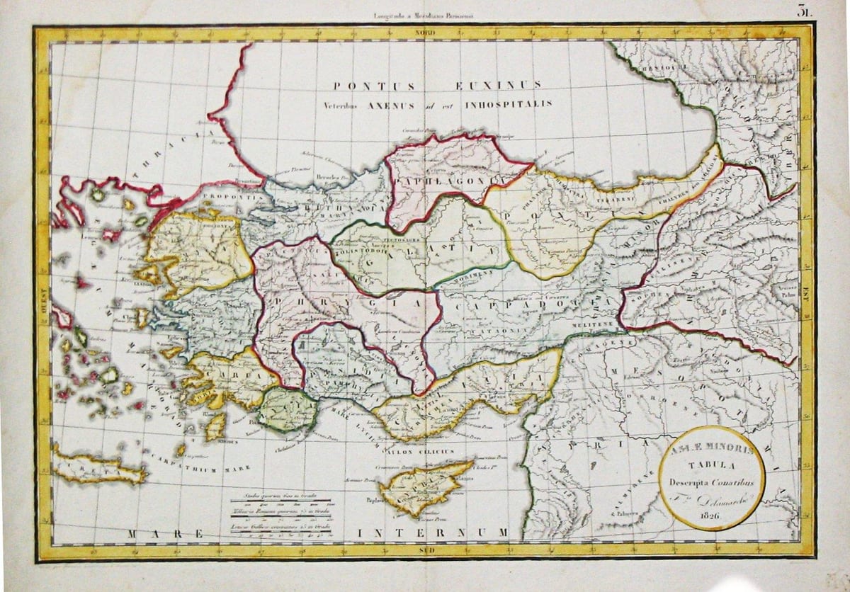 mapa Turcji stare