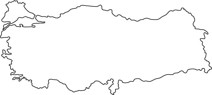 mapa Turcji zarys