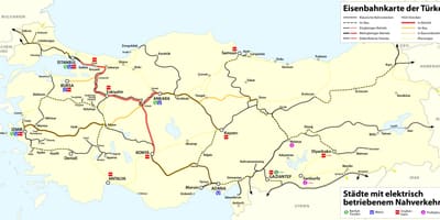 Mapa Turcji Dworzec