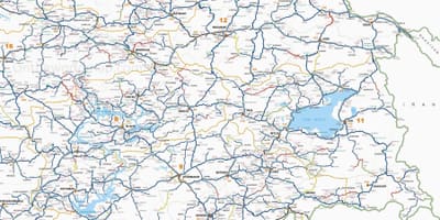 Szczegółowa mapa południa Turcji