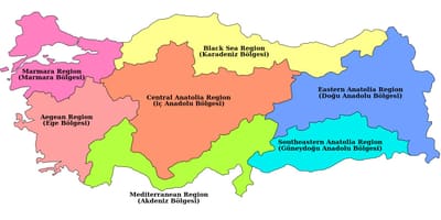 Mapa Turcji