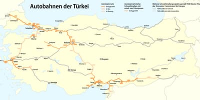 Mapa dróg Turcji