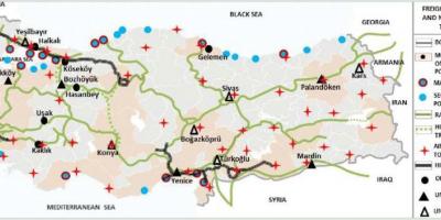 Turcja transportową mapę