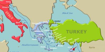 Mapa Turcji na prom